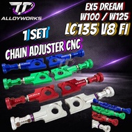 LCV8/EX5/W100/W125 CHAIN ADJUSTER CNC / EKOR UDANG (CNC) CHAIN PULLER CNC LC135 V8FI EX5 DREAM