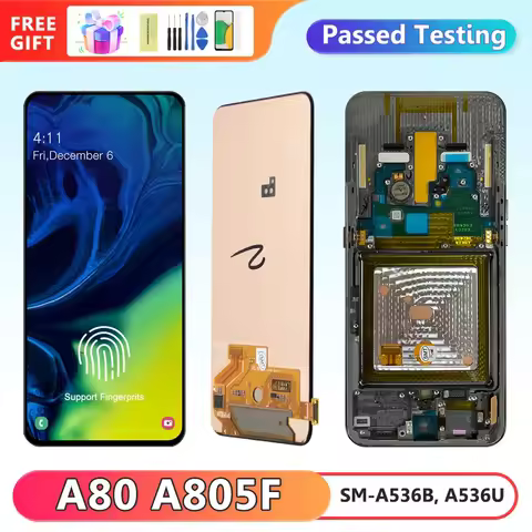 6.7''Super AMOLED A80 Display, for Samsung Galaxy A80 A805F Lcd Display Touch Screen Digitizer Assem