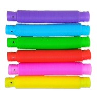 Pop Light Tube LED Pop Tubes LED Fidget Pop Tubes Sensory Toys Mainan Selang Anak Viral