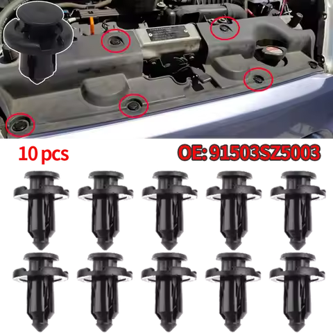 10Pcs Car Engine Cowl Rivet Grill Body Lining Side Skirt Trim Clips 91503-SZ3-003 For Honda FR-V CR-
