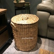 Hyacinth Basket / Woven Basket / Laundry Basket With Lid