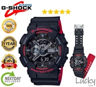 Lucky Store [100% Original] Japan Made G-Sh0ck GA110 Black &amp; Red Wrist Watch Dual Display Casi0 Men &amp; Women Men Sports Quartz Watches shock Resist &amp; waterproof full Box Ready Stock