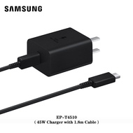 หัวชาร์จ Samsung Adapter หัวชาร์จเร็วสุด45W PD อะแดปเตอร์เดินทางซัมซุง ชุดชาร์จSuper Fast Charging EP-TA845 Wall Chargers with สายชาร์จ5A USB C to USB C for Galaxy S20 S21 S22 S23 A70 A71