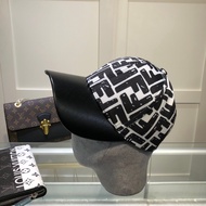 LV444 Black White Stitching Diamond Texture Fashion Baseball Cap Wallet Set