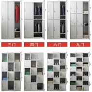 Locker Employee Locker 4 Doors 6 Doors Tin Wardrobe Locked Shoe Cabinet Steel Gym Bathroom Storage W