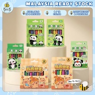 Krayon Warna Kids Washable Crayon Set Panda 8 Colors & Capybara 12 Colors Mini Cute Cartoon Oil Past