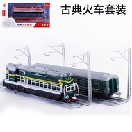 Kaiwei Alloy Simulation Classical Dongfeng Train Set Transport Guest Transport Sound Light Pull Back