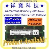 MT16KTF1G64HZ-1G9E1 Micron DDR3L 8GB 1.35V 1866MT/s SODIMM