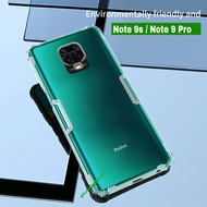 Redmi Note 9s / Note 9 Pro case shares transparent silicone that fits the device tightly for a long 