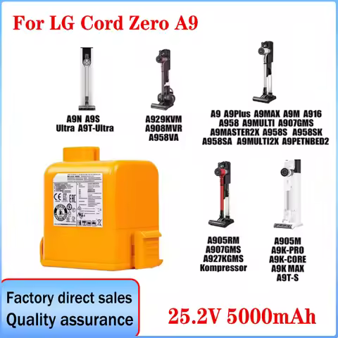 5.0Ah lithium ion battery For LG Cord Zero EAC63382204 A9,A9MAX,A9T-Ultra ,P9,A9K-CORE,A9K-PRO,A9N,A