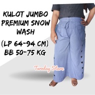 [✅Baru] Kulot Jeans Jumbo Xxxl Snow Tali Serut | Kulot Lipat Jeans