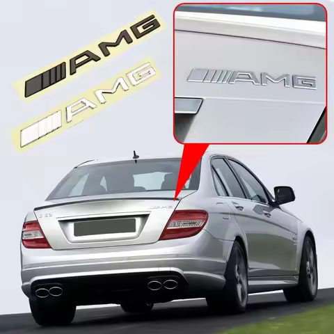 3D ABS Chrome Emblem Letters logo Car Trunk Badge Sticke For Mercedes Benz AMG W204 W205 W212 W213 X