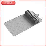 [pugwsl] Efficient Kitchen Knives Storage Silicone Tray with Built in Knives Block Organizer for Dra
