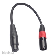 3 Pin Male XLR Plug to 5 Pin XLR Female Stereo Audio Cable Wire Adapter