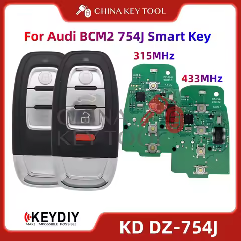 KEYDIY KD DZ-754J Smart Key Board 315MHz 434MHz for Audi IMMO5 BCM2 with Key Shell