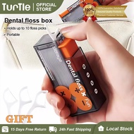 TurTle Portable Floss Dispenser Includes 10Pcs Floss Automatic Ejectable Floss Organiser