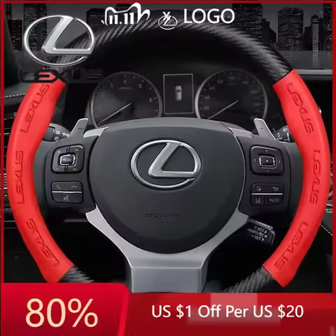 2026 Hot Interior Stickers Car Carbon Fiber Steering Wheel Cover For Lexus F Sport ES200 ES300 RX300