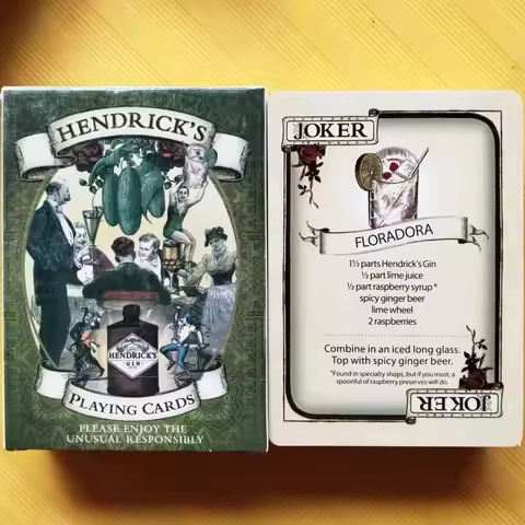 Hendrick's Gin Playing Cards Deck - Unusual Victorian Style Collector’s Cards with Cocktail Recipes 