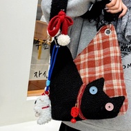 Cute Cat Canvas Crossbody Bag/large Capacity Tote Bag