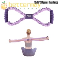 BETTER-MAYSHOW Yoga Tensioner, Elastic Band Silicone Rope 8-Line Puller, Portable 10/15/20 Pounds Re