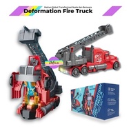 Deformation Fire Truck Water Spray Toy Robot Car Fire Truck