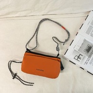 日系山系戶外斜孭袋 可摺疊水樽袋 男裝潮流單肩包 雨傘收納輕便- 黑色 均碼