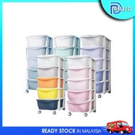 DELLED 3 / 5 Layer Almari Baju Baby Plastic Cupboard Storage Box Rak Baju Organizer Kabinet