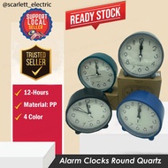 Quartz Analog Clock Mini Round Clock Mini Bed Alarm Clock /Jam Loceng Bulat Quartz