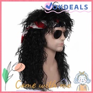 OKDEALS Halloween Party Cosplay Wig, Long Fluffy 70s 80s Rockstar Wig, Curvy Punk Mullet Wig