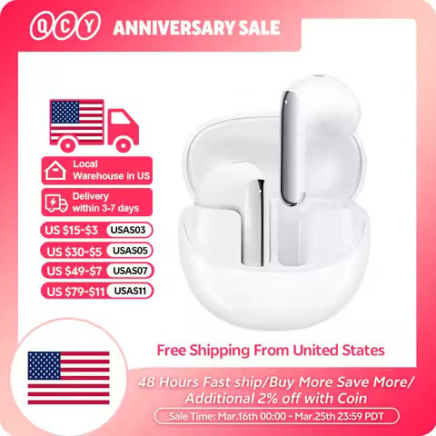 QCY AilyBuds Pro+ Wireless Earbuds Adaptive ANC Bluetooth 5.3 Earphones LDAC Hi-Res Audio Multipoint