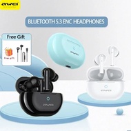 【New release】 Awei T61 Enc Wireless Bluetooth 5.3 Earphones With Mic Tws Earbuds Ipx6 Waterproof Headphones Sports Headset Gamer Free Shipping