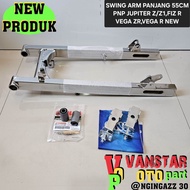SWING ARM PANJANG 55CM PNP RBT JUPITER Z/Z1 VEGA R/ZR/NEW FIZ R WARNA CHROME FULLSET