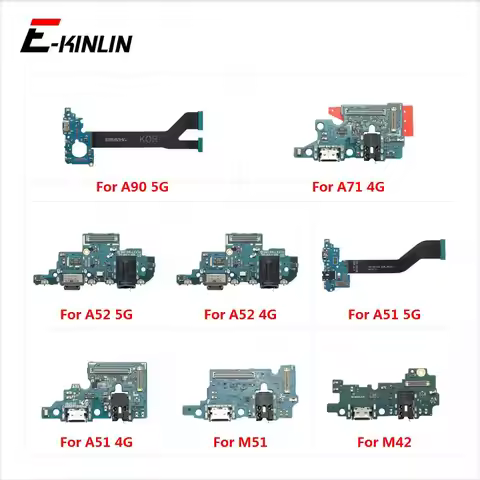 Fast USB Charging Charger Dock Port Board With Microphone Mic Flex Cable For Samsung Galaxy M42 M51 