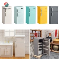 EMERAY Fridge Model, Plastic Multicolor Mini Fridge, Retro 1:24 Kitchen Appliances Doll House Fridge
