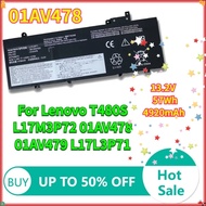 13.2V 4920mAh 57Wh 01AV478  Laptop Battery For Lenovo T480S L17M3P72 01AV478 01AV479 L17L3P71 laptop