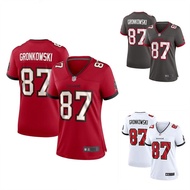 2023High quality new style NFL Tampa Bay Buccaneers football uniform women's short-sleeved No. 87 Gr