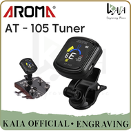 Aroma Rechargeable Clip-on Tuner AT105 for Guitar Violin Brass Woodwind Ukulele Bass Clip On - AT 10