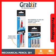 Pensil Tik Tik & Ubat Pensil GRABBIT Mechanical Pencil 301 Red + 2B Pencil Lead 0.5mm Pensil Tekan U