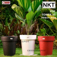 Pot Bunga Tanaman Tinggi Tower Merah Bata 35 Cm - NKT TOWER JUMBO 35 MERAH BATA