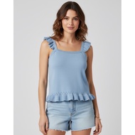 LOFT Ruffled Camisole POINTELLE RUFFLE SWEATER TANK TOP DEPOP (A2702)