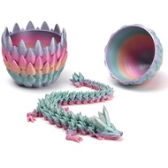 Patung Naga Mainan Bercetak 3D dengan Sendi Alih Batu Permata Naga Kristal Naga Terlaris Terlaris Ko