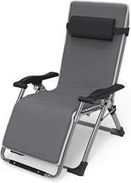 Portable Reclining Foldable Chair (With Cushion, Black)