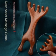 Cuion1413ea 1Pc/2Pcs Body Meridian Massage Comb, Sandalwood Deer Antlers Wood Therapy Massage Comb, 