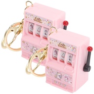 Mini Claw Machine 2pcs Mini Slot Machine Toy, Slot Machine Keychain, Mini Key Chains, for Creative F