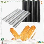 TEAMY Baguette Mold, 2/4 Grooves Waves Baguette Baking Tray,  Baking Tool Bakeware Nonstick French B