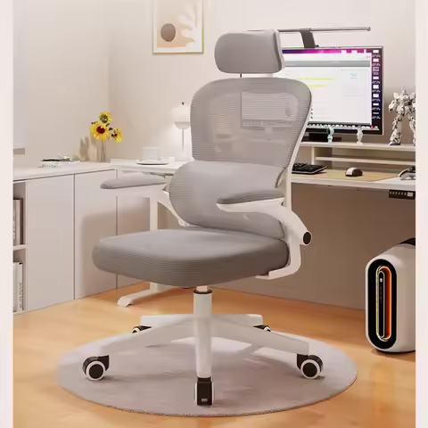 Ergonomic Mesh Office Chair Adjustable Lumbar Support Headrest Recliner Gaming Desk Chair Rolling Fu