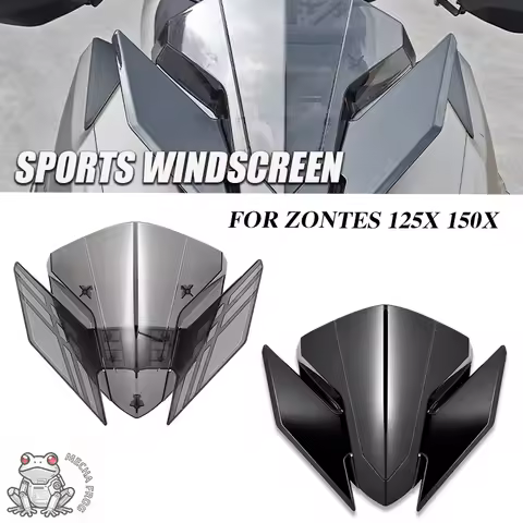 Motorcycle Windshield FOR Zontes 150X 125X ZT 150 X 125 X Front Wind Deflector Sports Racing Wind De