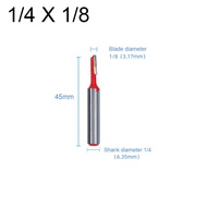 ANQII โลหะผสมอัลลอยด์ ดอกสว่านตรงสองด้าน ด้าม1/4 "1/2" เครื่องมืองานไม้ เครื่องกัดไม้ ที่มีคุณภาพสูง สล๊อต บิตเราเตอร์ขลุ่ยคู่ ไม้สำหรับไม้