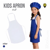 Children's Apron, children's cooking Apron, unisex drill, custom name