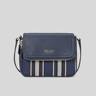 Kate Spade Run Around Canvas Stripe Large Flap Crossbody pxr00407